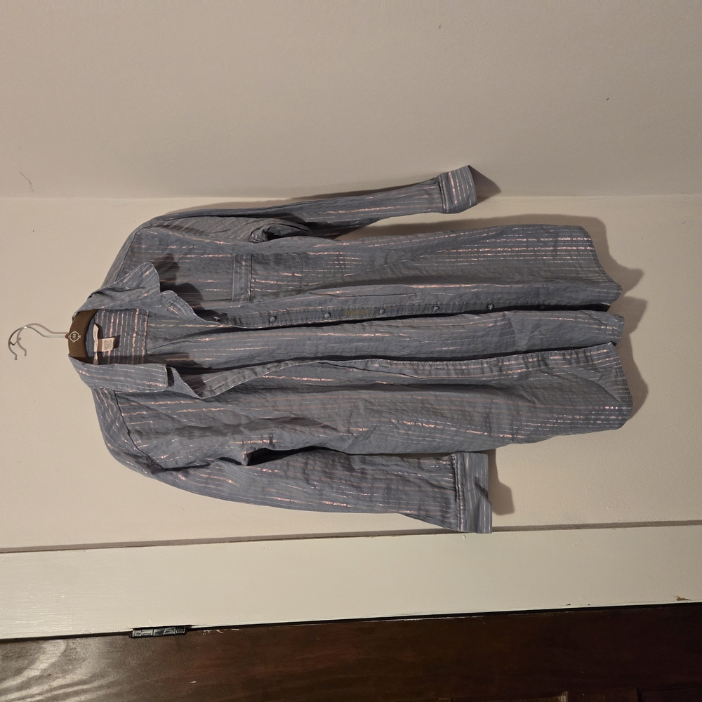 Victoria's Secret Blue and Pink Striped Top